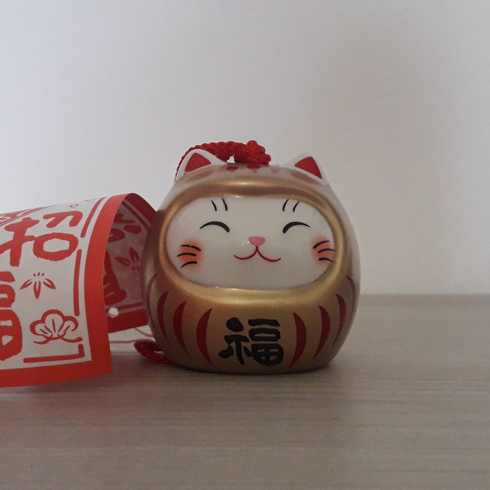 Furin daruma maneki neko in ceramica