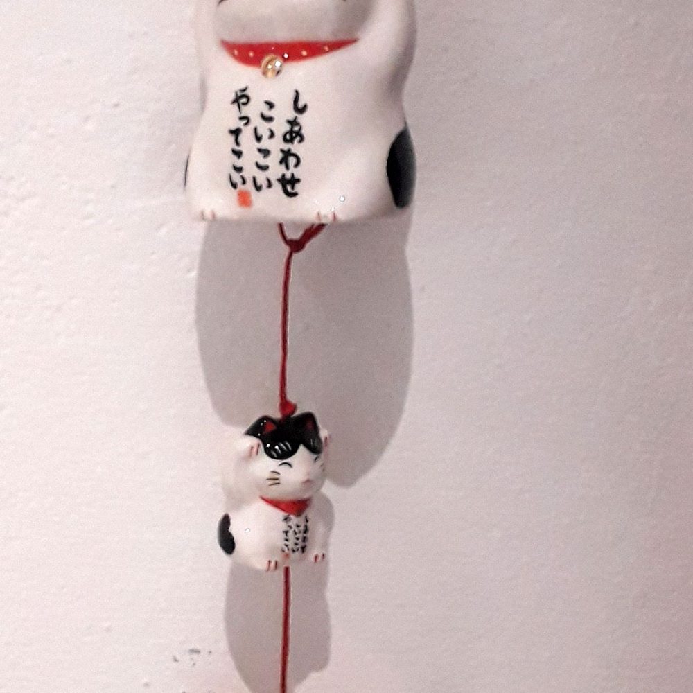 Furin maneki neko nero
