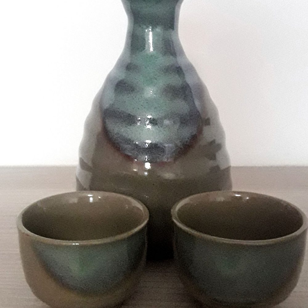 Set sake verde e azzurro